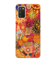 Samsung Galaxy A02S Uyumlu Vintage Kolaj Desenli Şeffaf Telefon Kılıfı