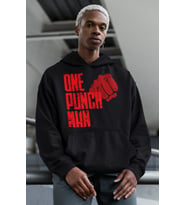One Punch Man Yazılı Unisex Oversize Anime Karakter Hoodie