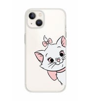 Iphone 14 Plus Uyumlu Marie Kedicik Desenli Şeffaf Telefon Kılıfı