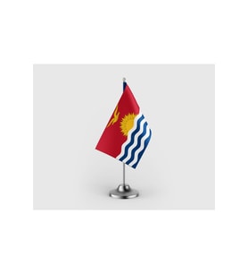 Kiribati Devleti Tekli Saten Masa Bayrağı Seti
