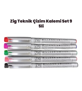 Zig Teknik Çizim Kalem Set 9 5li