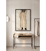 Minimalist Moda İllüstrasyonu 1. Kalite Ahşap Çerçeveli Tablo
