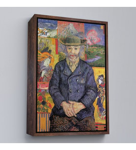 Çerçeveli Vincent van Gogh - Père Tanguy’un Portresi Tablo (Beyaz)