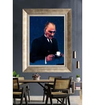 Gümüş Çerçeveli Atatürk Tablo za459