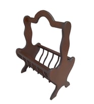 Gazete Sehpa 12621 Model Kayın MDF Torna tabla Parlak Ceviz Boya Tutmalık El Yapı