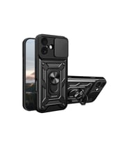 Apple İphone 17 Pars Lens Yüzüklü Silikon - Siyah