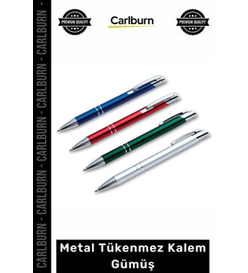 Özel Üretim Lüks Şık Kurumsal Hediye Promosyon Kaliteli Yazı Ofis Logo Metal Tükenmez Kalem Gümüş