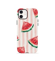 iPhone 12 Vorian Çift Katmanlı Kılıf Watermelon Blush Stripe