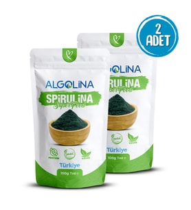 Algolina Spirulina Tozu 100 Gr (2 adet)  "Türkiye'nin İlk %100 Yerli Üretimi" (Yeşil)