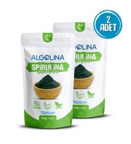 Algolina Spirulina Tozu 100 Gr (2 adet)  "Türkiye'nin İlk %100 Yerli Üretimi" (Yeşil)