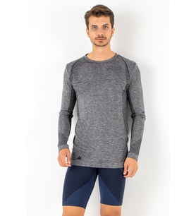 MioFit Erkek Active Wear Uzun Kollu Spor Tişört (Grimelanj)