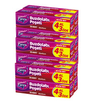 Buzdolabı Poşeti Büyük Boy 4 Al 3 Öde (4*20) 30 x 45 cm Üçlü Set