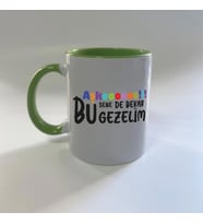 Aşkoooooo Baskılı Yeşil Mega Kupa