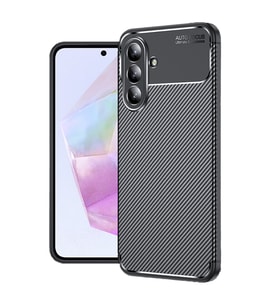 Samsung Galaxy A36 Kılıf Karbon Silikon Case Kapak (Siyah)