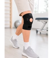 Kısa Diz Desteği Ligamentli Açık Diz Kapağı Cırtlı Ayarlanabilir Dizlik