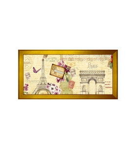 Manzara Temalı Kanvas Tablo 80 x 110 cm Gold Çerçeve
