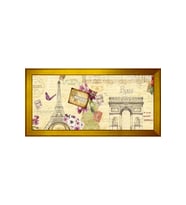 Manzara Temalı Kanvas Tablo 80 x 110 cm Gold Çerçeve