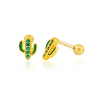 Taşlı Gümüş Piercing (A.Sarı)