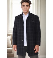 PLT9367 DEWBERRY ERKEK PALTO-DESENLİ LACİVERT