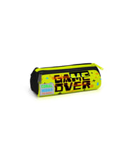 Coral High Kids Siyah Neon Sarı Game Over Desenli Üç Bölmeli Kalem Çantası 22028