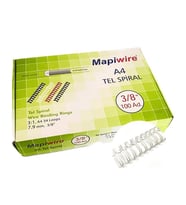 Mapiwire Spiral Tel 3:1 Aralık 30-50 Yaprak 3/8 Beyaz Spiral Tel (100 Lü Paket)