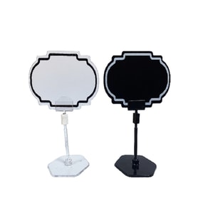 Ayaklı Fiyatlık Round - Şeffaf (Pakette 10 Adet)