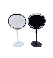 Ayaklı Fiyatlık Round - Şeffaf (Pakette 10 Adet)
