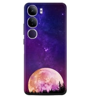 Vivo V40 Lite Kılıf Boutique Baskılı Resimli Mor Ay Pcode -025