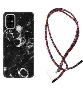 Casper E30 F20 X20 Kılıf Boyun Asklı Rasta Silikon Black Hole Marble 1387