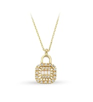 ÇGK KUYUMCULUK KİLİT BAGET ALTIN KOLYE (Gold)
