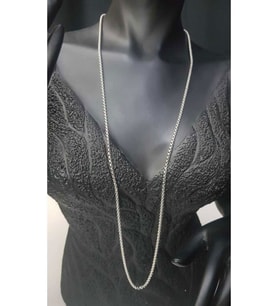 Unisex Yuvarlak Sık Iç Içe Halka Model Çelik Erkek 3mm-80 Cm Uzunluk Orta Kalınlıkta Kolye