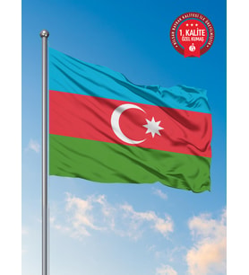 Azerbaycan Ülke Bayrağı 100 x 150 cm - Raşel Kumaş 1. Kalite