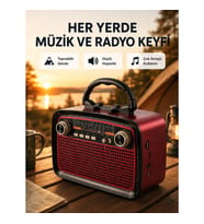 Mey İthalat® Kablosuz Bluetooth Hoparlör – Yüksek Ses Kalitesi, Uzun Pil Ömrü, FM ve AM Radyo Fonksi