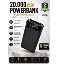 Çoklu Güvenlik Korumalı 20000 mAh Fener Özellikli Powerbank