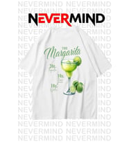 The Margarita Baskılı Oversize Tişört - %100 Pamuk Unisex (Beyaz)