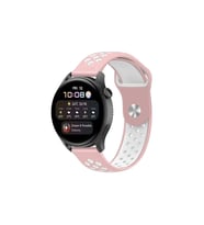 Watch 22Mm Spor Delikli Kordon (Saat Değildir) - Pembe-Beyaz