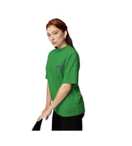 Yaradanı gör yaradan herşeyde desenli baskılı kaliteli unisex oversize T-shirt (Yeşil)