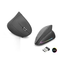 Ergonomik Dikey Gaming Mouse Dual Mode 1600 Dpi Sessiz Rgb - Siyah ND1211