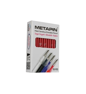 Metapin Isı ile Silinebilen Uçan Refill Kalem İçi Kırmızı (0.7 mm) - 50 Adet