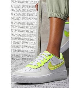 Nike Air Force 1 LV8 Snekaers White Volt Unisex Hakiki Deri Günlük Spor Ayakkabı Beyaz Volt