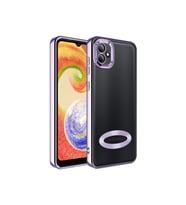Samsung Galaxy A04 Uyumlu Kılıf Kamera Korumalı Logo Gösteren Zore Omega Kapak