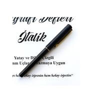 Kaligrafi Dolma Kalem, Italik Yazı, Kaligrafi Yazı 1.8mm (N KESİK) (Çok Renkli)