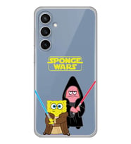 Samsung Galaxy S23 FE Uyumlu Sunger Bob Star Wars Desenli Şeffaf Telefon Kılıfı