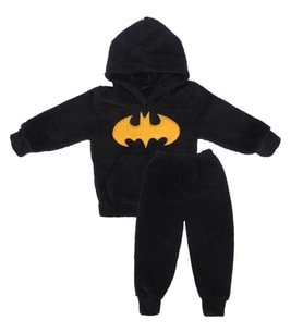 Erkek Çocuk Siyah Batman Nakışlı Welsoft 2'li Takım