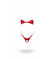 Mulvxbrf Brf02 Kırmızı Harness Takım Deri Zincir Detaylı Tokalı Bralet - Brf1234 (Mulvix)