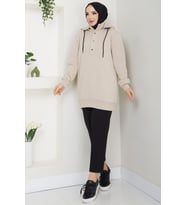 Çıkarılabilir Kapüşonlu 3 İplik Şardonlu Sweatshirt Antrasit