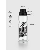 Renga Ege Yazı Desenli 750 ml Tritan Matara 912067 Fuşya (Siyah)