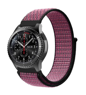 E2M Huawei Watch 20mm KRD-03 Hasır Bordo Kordon 