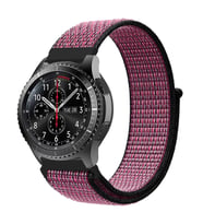 E2M Huawei Watch 20mm KRD-03 Hasır Bordo Kordon 