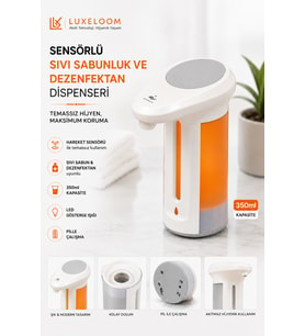 LUXELOOM Sensörlü Otomatik Sıvı Sabun ve Dezenfektan Dispenseri 350ml